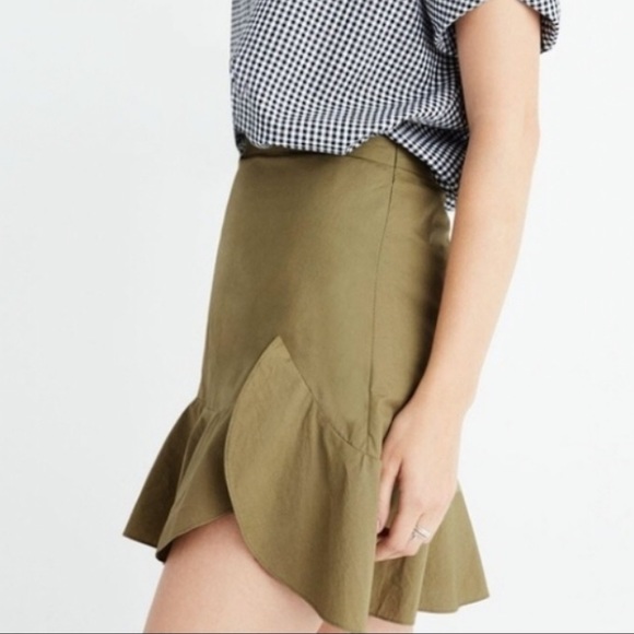 Madewell Dresses & Skirts - Madewell Ruffle Expat Olive Mini Skirt